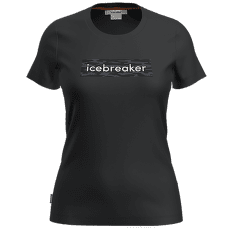 Tričko krátky rukáv Icebreaker Merino Central Classic SS Tee Glacial Flow Logo Women Black