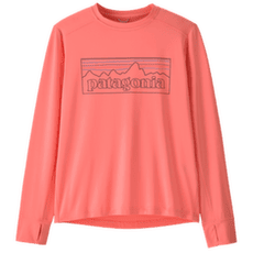 Tričko dlhý rukáv Patagonia Long-Sleeved Cap Silkweight T-Shirt Kids P-6 Outline: Pickled Pink