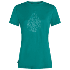 Tričko krátky rukáv Icebreaker Merino 150 Tech Lite III SS Tee Hike Path Women TIDAL TEAL