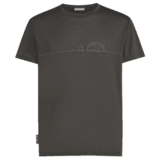 Tričko krátky rukáv Icebreaker Merino Blend Core SS Tee Single Line Camp Men OBSIDIAN