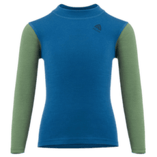 Tričko dlhý rukáv Aclima WarmWool Crew Neck Children Corsair / Dill