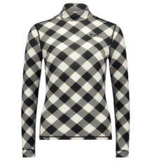 Tričko dlhý rukáv Mons Royale Cascade Merino Base Layer Mock Neck Long Sleeve Women Check