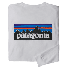 Tričko dlhý rukáv Patagonia Long-Sleeved P-6 Logo Responsibili-Tee Men White