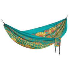 Hamaka Eno DoubleNest Print - Giving Back 337 Vibrant Earth/Cyan