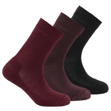 Ponožky Devold Daily Merino Medium Sock 3PK Women 740A Beetroot