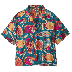 Košeľa krátky rukáv Patagonia Tidal Threads Shirt Wrasse: Wetland Blue