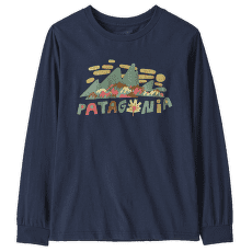 Tričko dlhý rukáv Patagonia Long-Sleeved Graphic T-Shirt Kids Fitz Roy Foliage: New Navy