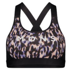 Podprsenka Mons Royale Stela X-Back Bra Women Rock Leopard/Black