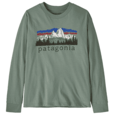 Tričko dlhý rukáv Patagonia Long-Sleeved Graphic T-Shirt Kids Fitz Roy Foothills: Cover Green