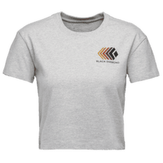 Tričko krátky rukáv Black Diamond Faded Crop SS Tee Women Nickel Heather