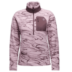 Pulóver Black Diamond Rift HZ Fleece Jacket Women Relief-Meadow Rose-Fig