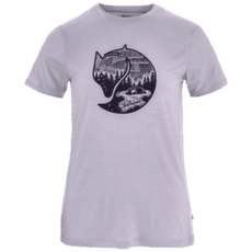 Tričko krátky rukáv Fjällräven Abisko Wool Fox SS Women Lavender Mist- Dark Navy