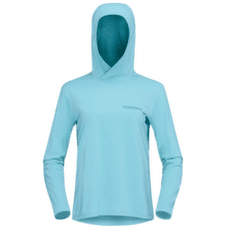 Tričko dlhý rukáv Norrona femund tech Hood Women Aqua Haze