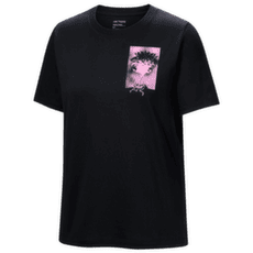 Tričko krátky rukáv Arcteryx Krag SL Cotton Superbloom Crew SS Women Black