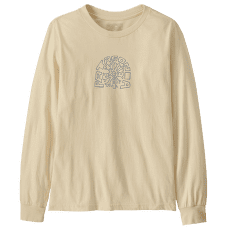 Tričko dlhý rukáv Patagonia Long-Sleeved Graphic T-Shirt Kids Skisel: Undyed Natural