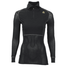 Tričko dlhý rukáv Aclima WoolNet Polo W/Zip Women Jet Black