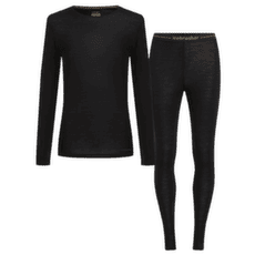 Set Icebreaker Merino 175 Everyday LS Crewe and Leggings Set Women BLACK