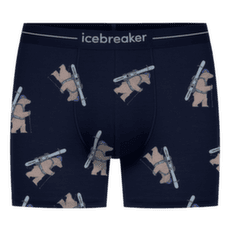 Boxerky Icebreaker Merino 150 Anatomica Boxers Bear Tour AOP Men Midnight Navy
