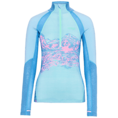 Tričko dlhý rukáv Kari Traa RACHEL HZ WAVE/BRIGHT TURQUOISE