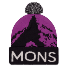 Čiapka Mons Royale Mtn Pixel Merino Pom Pom Beanie Purple Bolt / Black