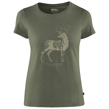 Tričko krátky rukáv Fjällräven Deer Print T-shirt Women Tarmac