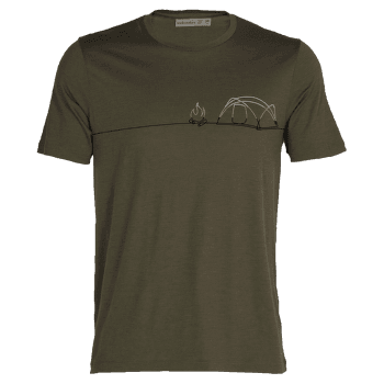 Tričko krátky rukáv Icebreaker Tech Lite II SS Tee Single Line Camp Men LODEN