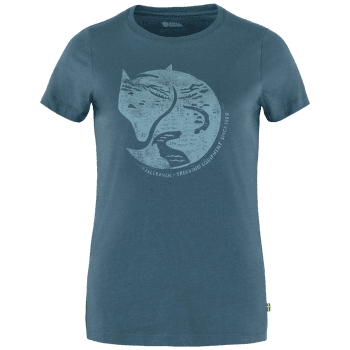 Tričko krátky rukáv Fjällräven Arctic Fox Print T-Shirt Women Indigo Blue