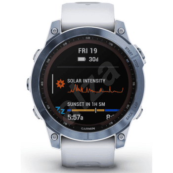 Hodinky Garmin fenix 7X Sapphire Solar, Mineral Blue Tiw/Whitestone EMEA