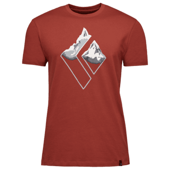 Tričko krátky rukáv Black Diamond Mountain Logo SS Tee Men Red Rock