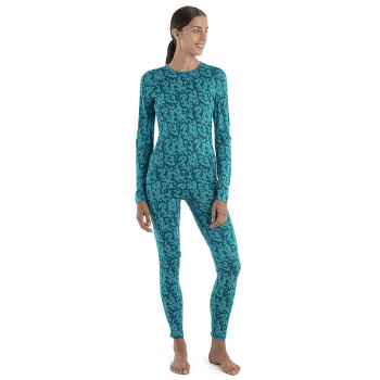Tričko dlhý rukáv Icebreaker Merino 200 Oasis LS Crewe Macro Camo Women TEMPO/BLACK/NIGHTSHAD/AOP