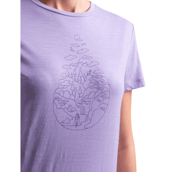 Tričko krátky rukáv Icebreaker Merino 150 Tech Lite III SS Tee Hike Path Women BLACK