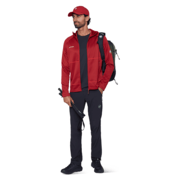 Mikina Mammut CRAG ML HOODED JACKET MEN 3818 dark mammut red
