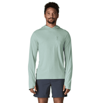 Tričko dlhý rukáv Patagonia Cap Cool Sun Hoody Men Thermal Blue - Thin Ice X-Dye
