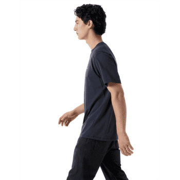 Tričko krátky rukáv Arcteryx Kragg SL Cotton Blurred Bird SS Men Black Sapphire