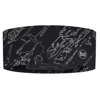 Čelenka Buff Coolnet UV Wide Headband ANTER BLACK