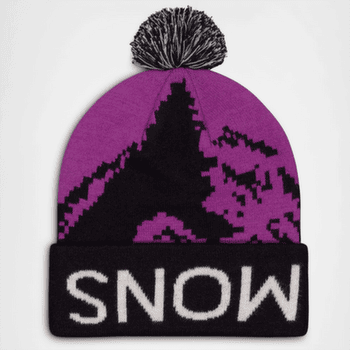 Čiapka Mons Royale Mtn Pixel Merino Pom Pom Beanie Purple Bolt / Black