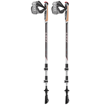 Palice Leki Traveller Alu (65026011) darkanthracite-lightanthracite-white-neonred