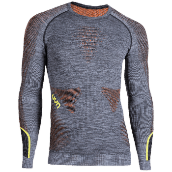 Tričko dlhý rukáv UYN Ambityon UW Shirt LS Melange Men Black Melange/Orange/Yellow