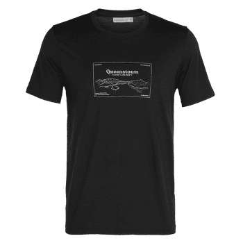 Tričko krátky rukáv Icebreaker Tech Lite SS Crewe Queenstown Men Black