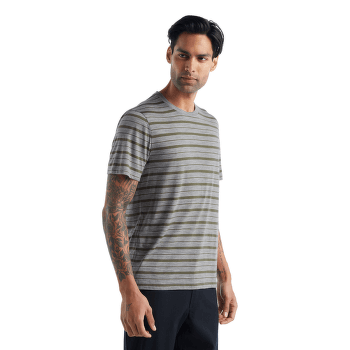 Tričko krátky rukáv Icebreaker Wave SS Tee Stripe Men ASTRAL BLUE/SUMMER/S