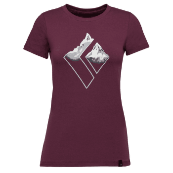 Tričko krátky rukáv Black Diamond Mountain Logo SS Tee Women Blackberry