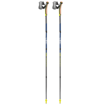 Palice Leki Traveller FX.One Carbon silvergray-midnightblue dark metallic-neonyellow