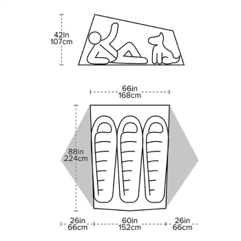 Stan Big Agnes Tiger Wall UL3 Bikepack Solution Dye Greige/Gray