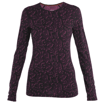 Tričko dlhý rukáv Icebreaker Merino 200 Oasis LS Crewe Macro Camo Women TEMPO/BLACK/NIGHTSHAD/AOP