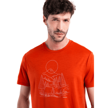 Tričko krátky rukáv Icebreaker Merino 150 Tech Lite III SS Tee Sunset Camp Men Molten
