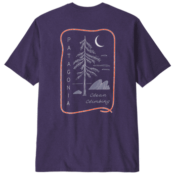 Tričko krátky rukáv Patagonia Clean Climb Roots Responsibili-Tee Men Plummet Purple