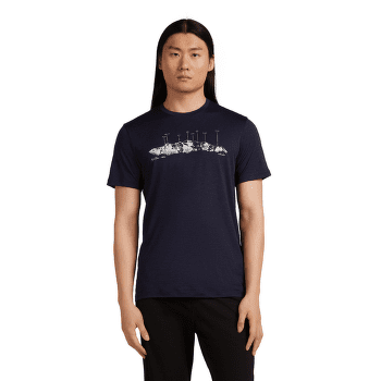 Tričko krátky rukáv Icebreaker Merino 150 Tech Lite SS Tee The Peaks Men ATLANTIS
