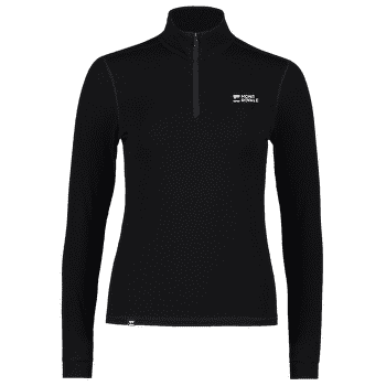 Tričko dlhý rukáv Mons Royale Cascade Merino Flex 1/4 Zip Long Sleeve Women Black