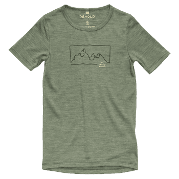 Tričko krátky rukáv Devold Active Outline Tee Kid 421A FOREST