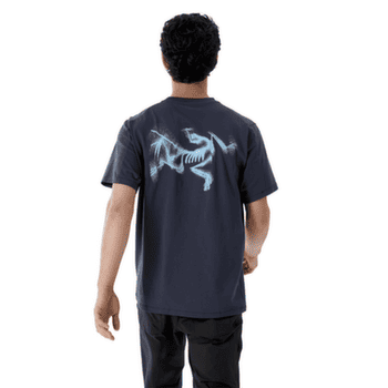 Tričko krátky rukáv Arcteryx Kragg SL Cotton Blurred Bird SS Men Black Sapphire